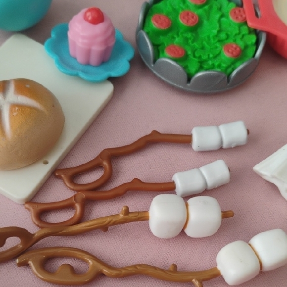 Barbie Kitchen & Food Playset - Pink, Teal, White - Picture 7 of 11